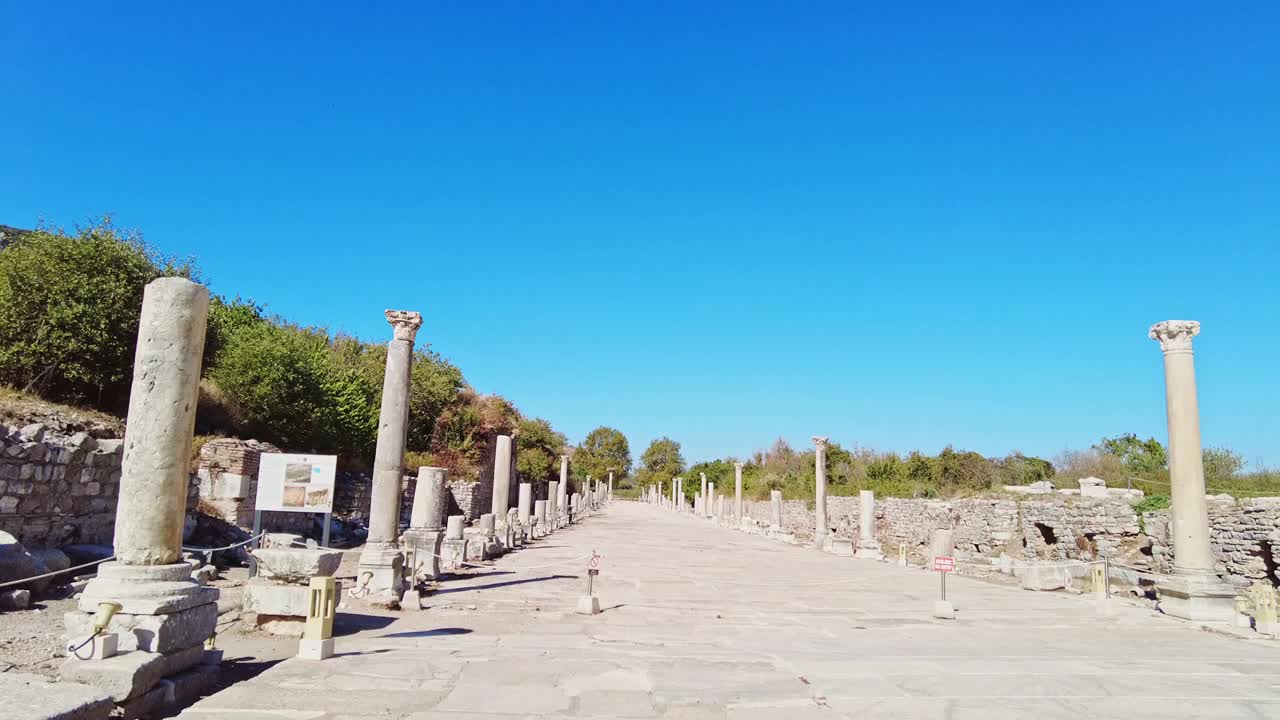 土耳其以弗所的田园道路视频素材