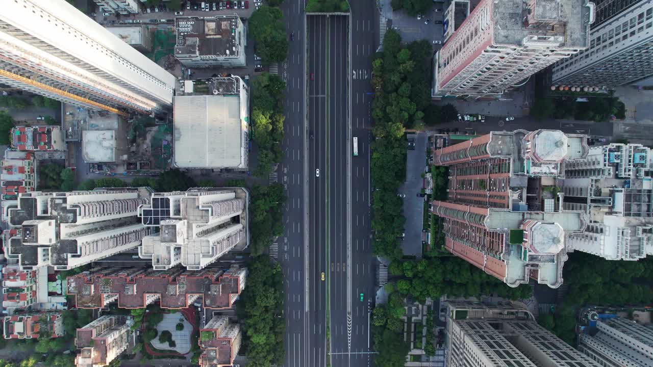 鸟瞰城市道路视频素材