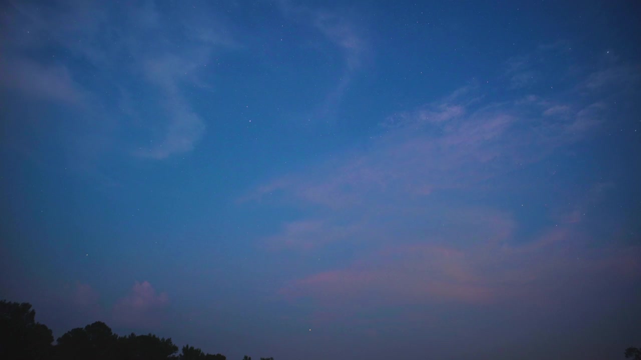 升起的恒星和银河系，然后是木星和土星，时间流逝视频素材