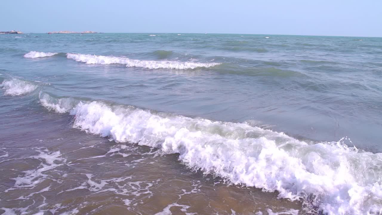 海边海滩的美丽景色视频素材