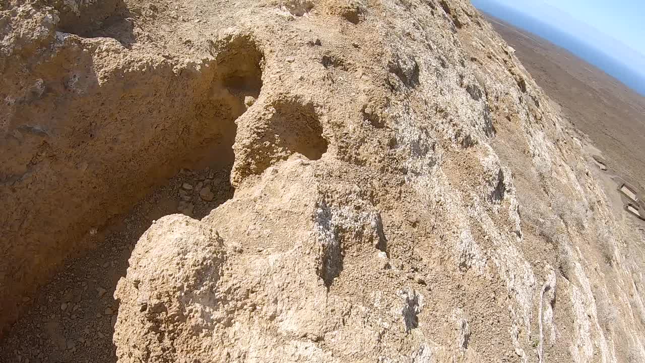 西班牙加那利群岛兰萨罗特火山的全景图。视频素材