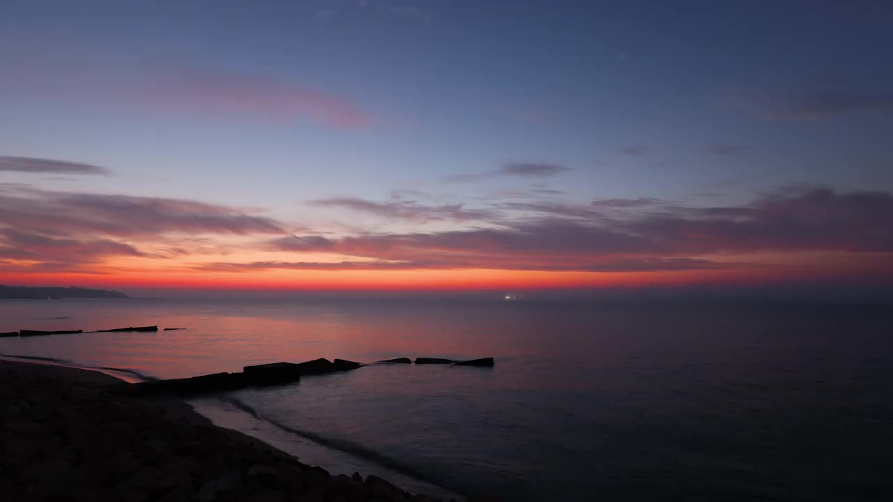 美丽的海景日出景观视频素材