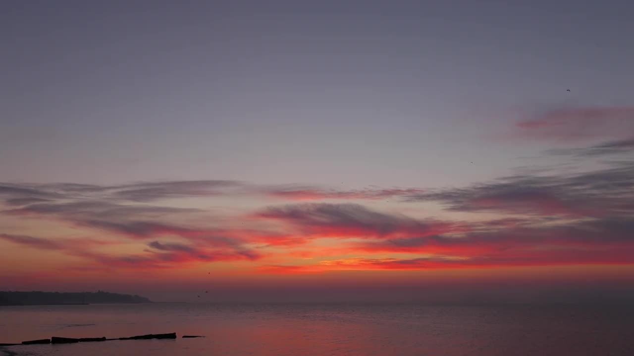 美丽的海景日出景观视频素材