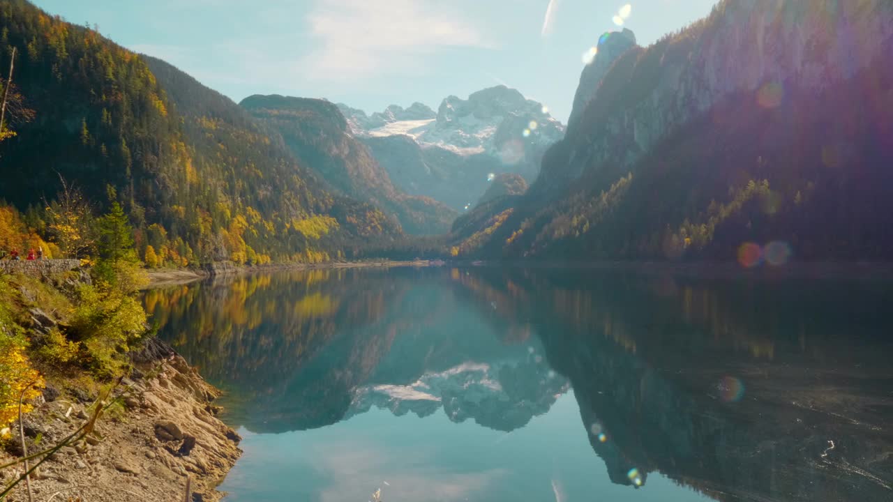 秋天的岣梢湖视频素材