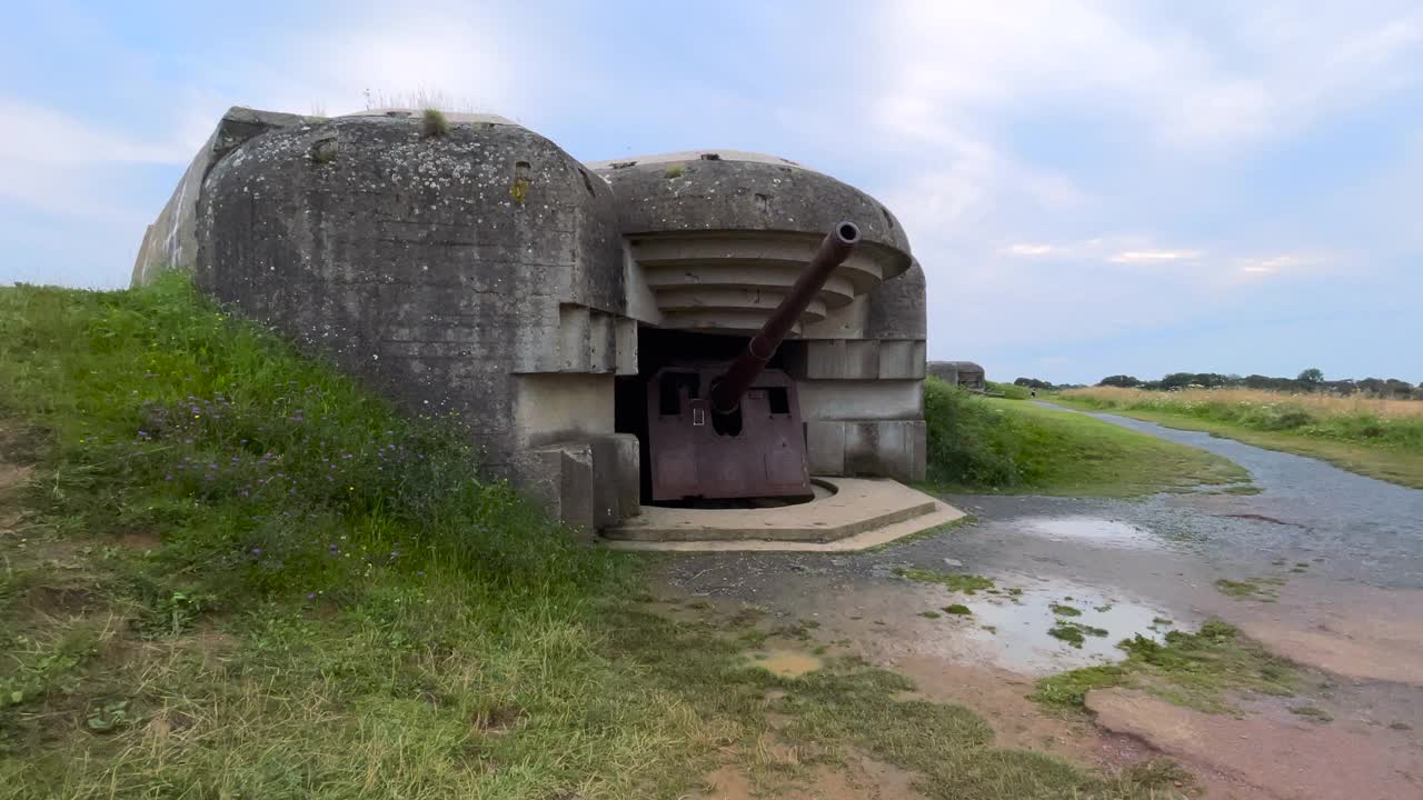 Longues-sur-Mer电池视频素材