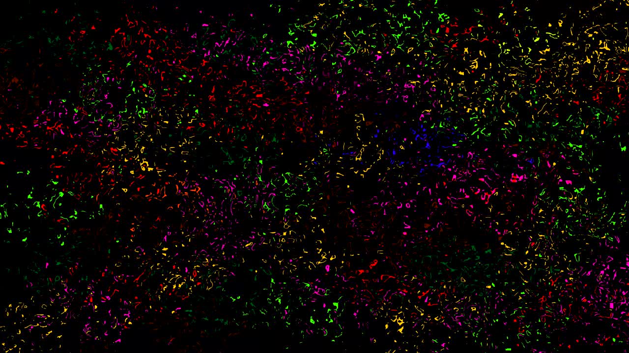 彩色魔术液体运动图形与夜晚的背景视频素材
