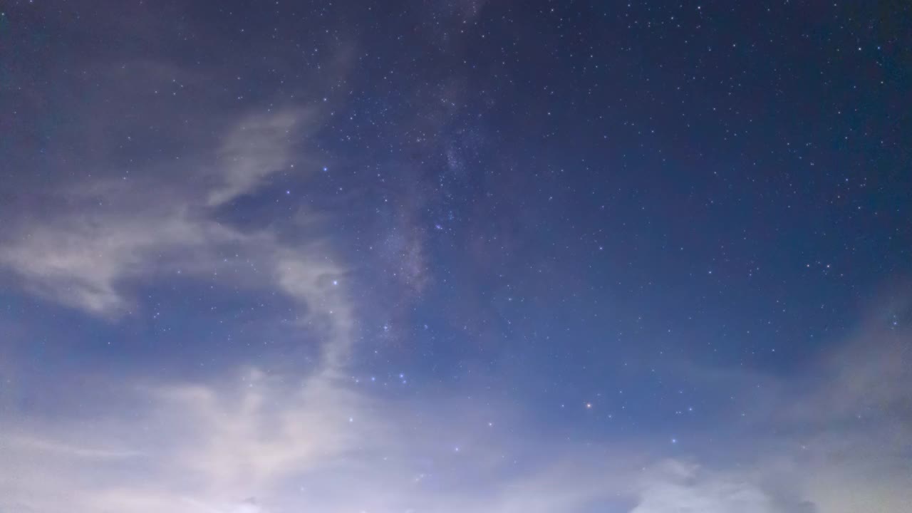 泰国的银河时光。夜空背景视频素材