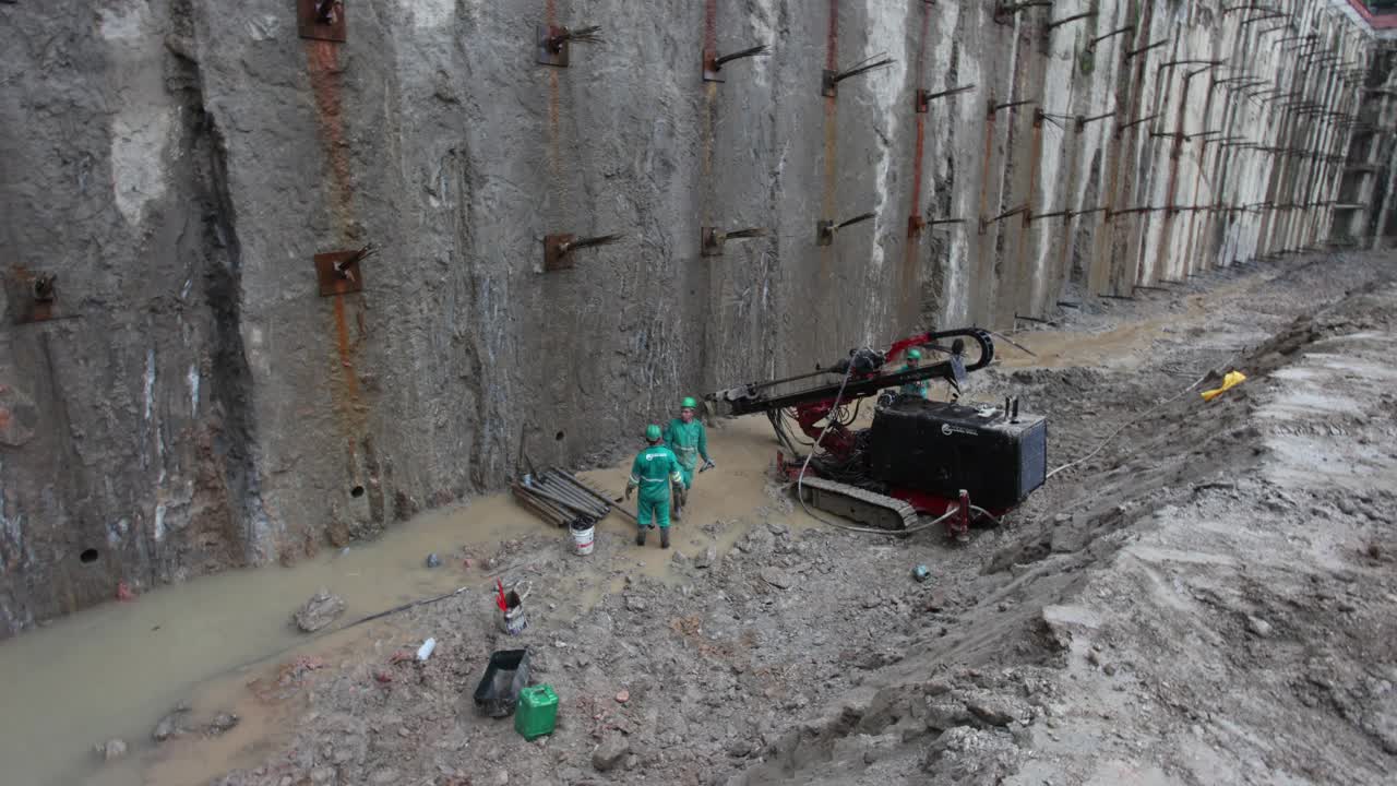 巴西圣保罗建筑工地的景象视频素材