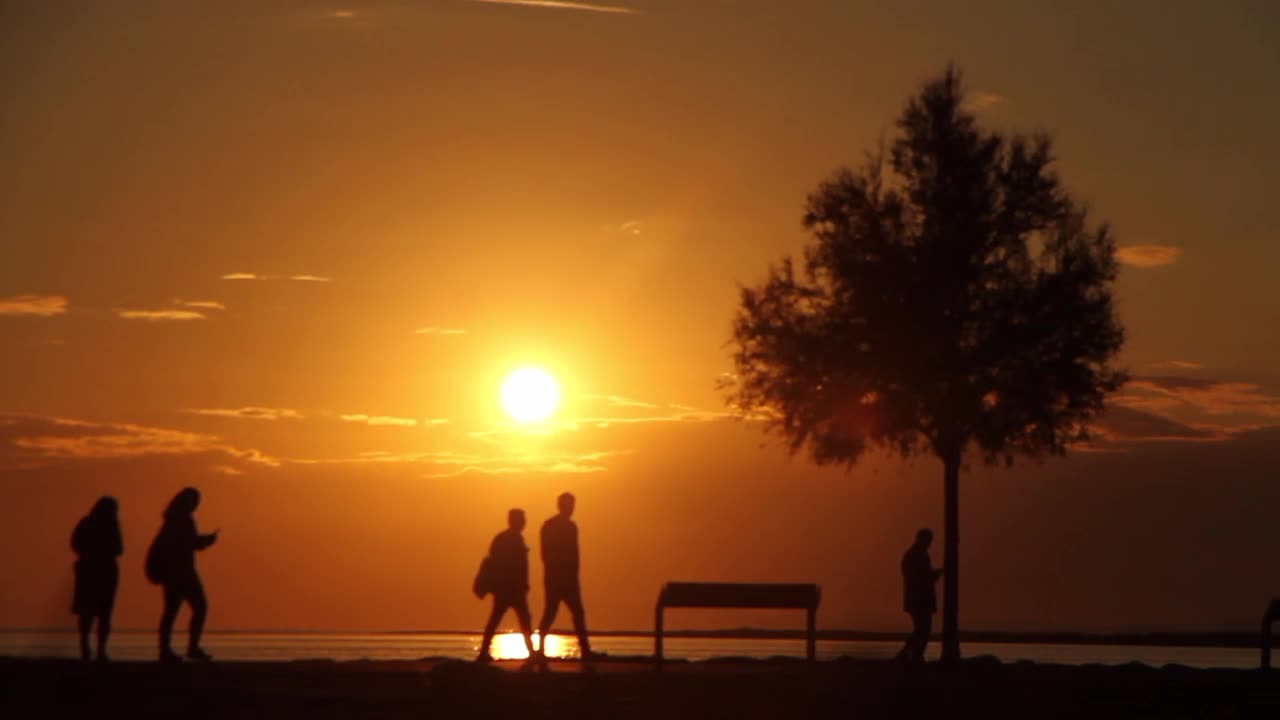 海上日落视频素材