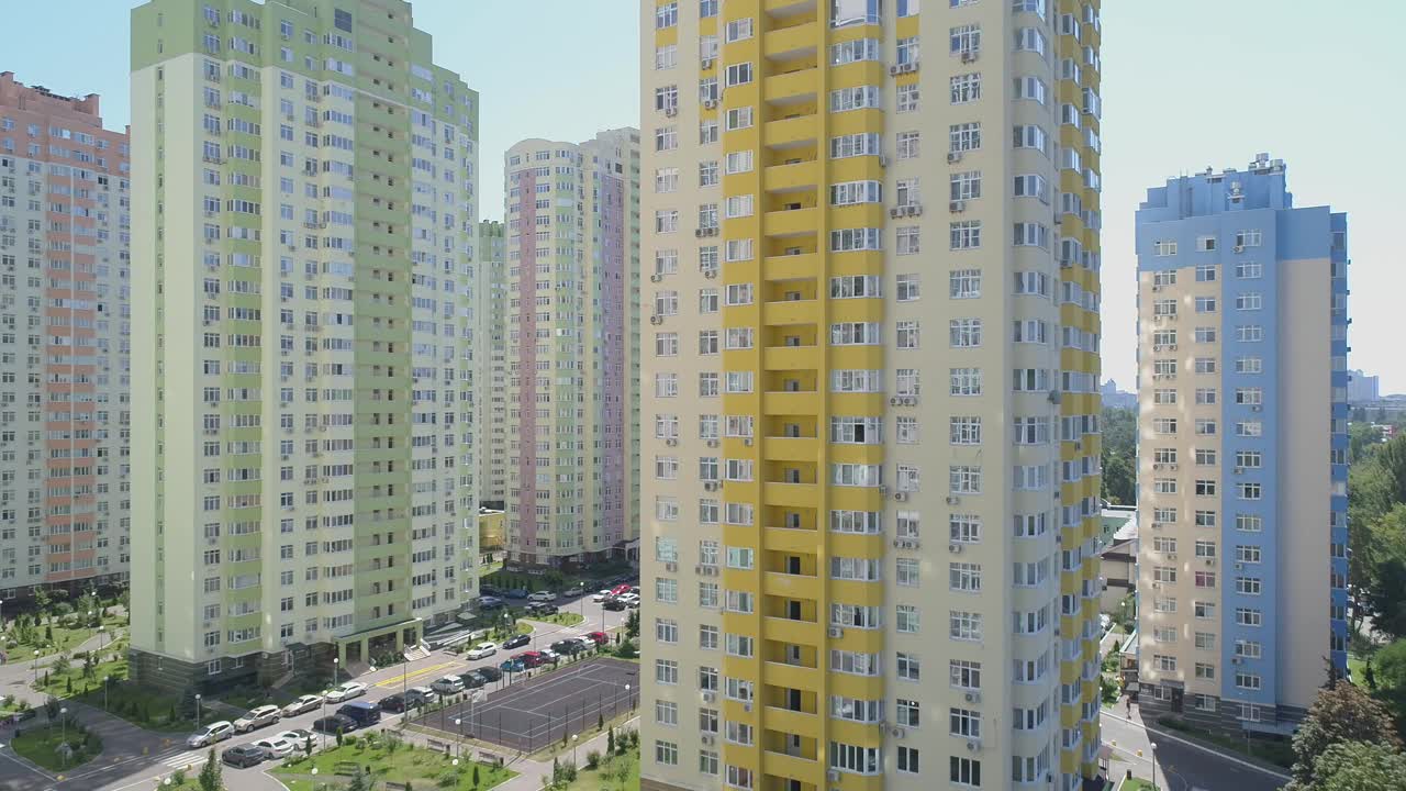 住宅公寓。鸟瞰图视频素材