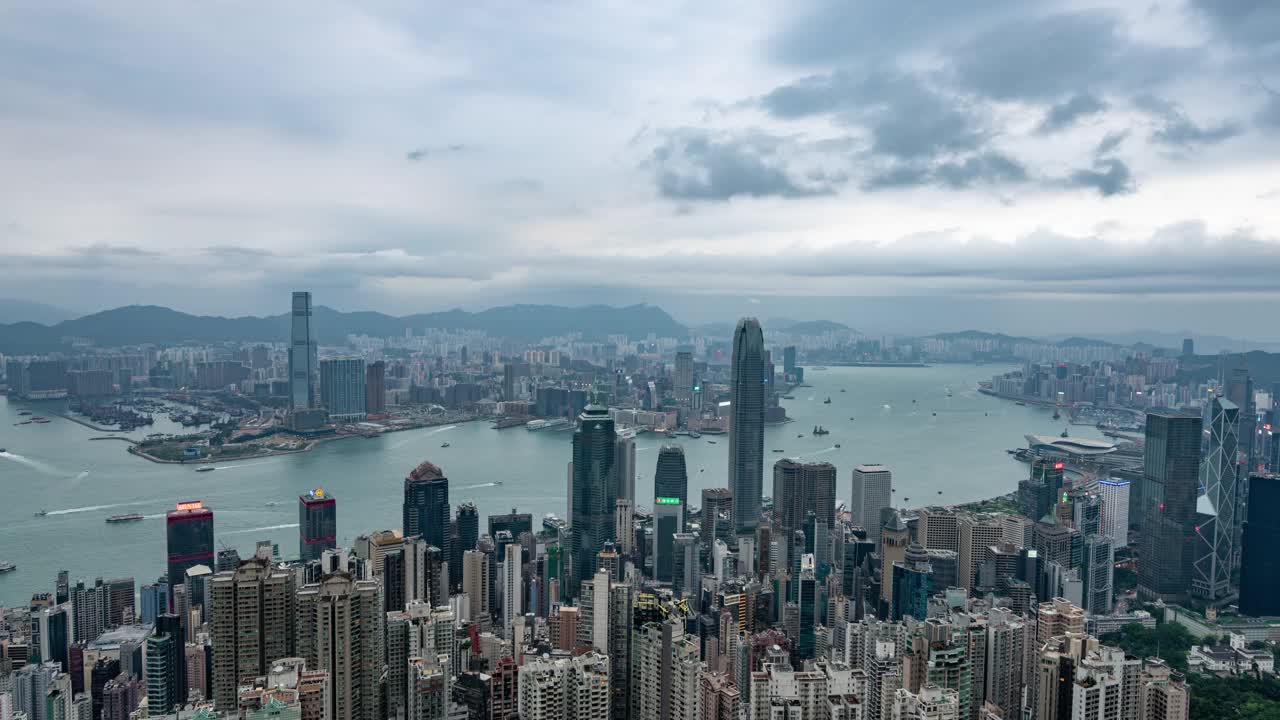 香港城市的天际线视频素材