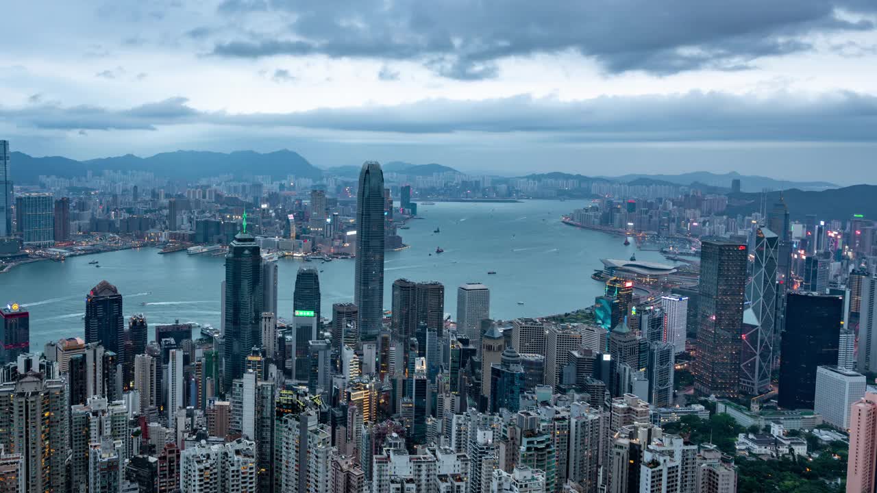 香港城市的天际线视频素材