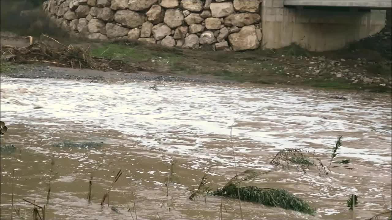 暴雨后湍急的河流视频素材