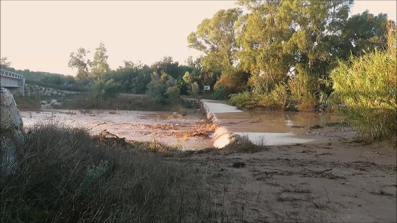 暴雨后湍急的河流视频素材