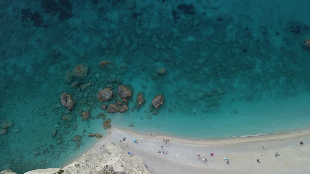 波尔图卡茨基海滩鸟瞰图视频素材