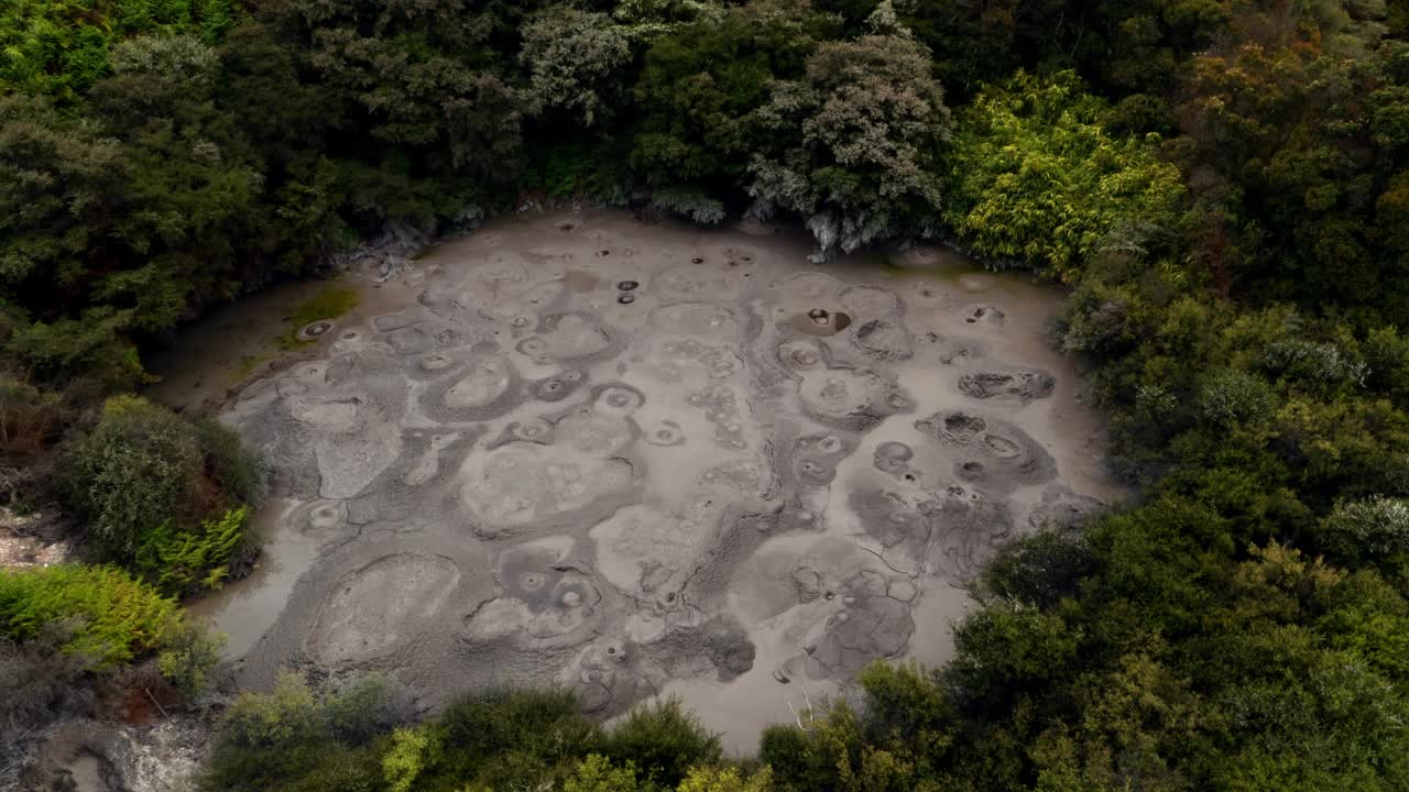 罗托鲁瓦泥浆池视频素材