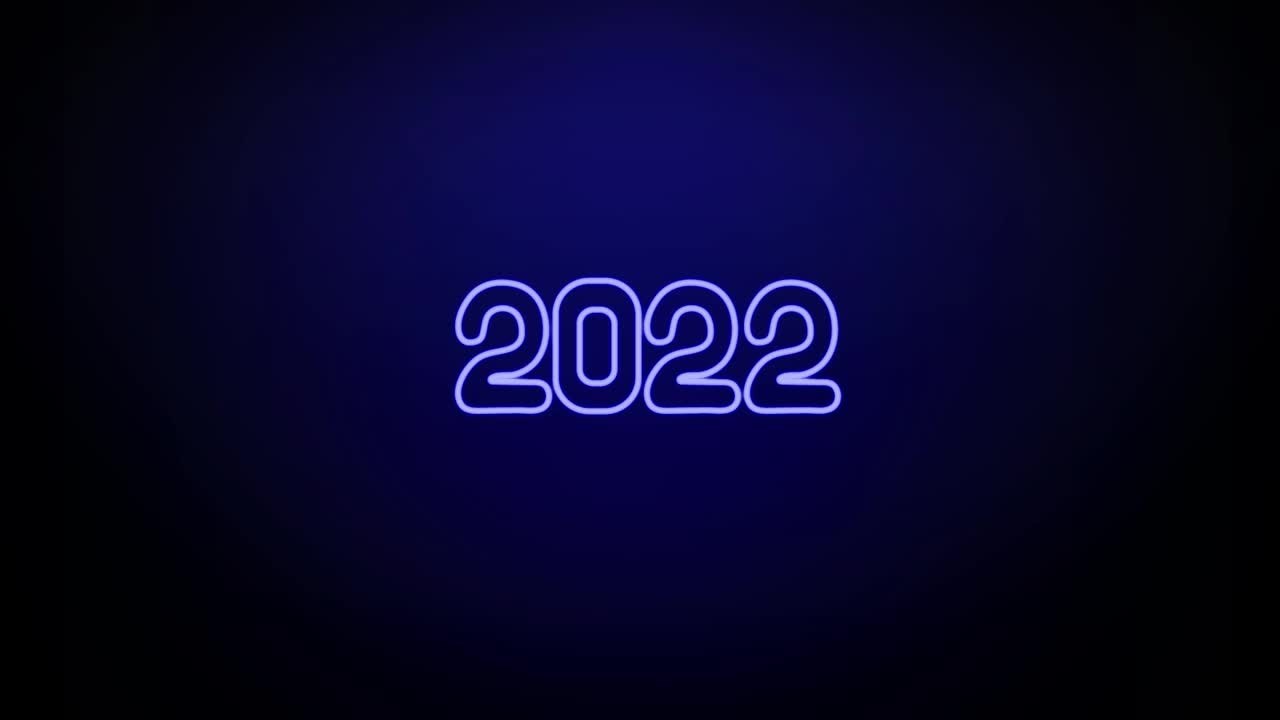 新年快乐2022粒子设计logo壁纸素材视频素材