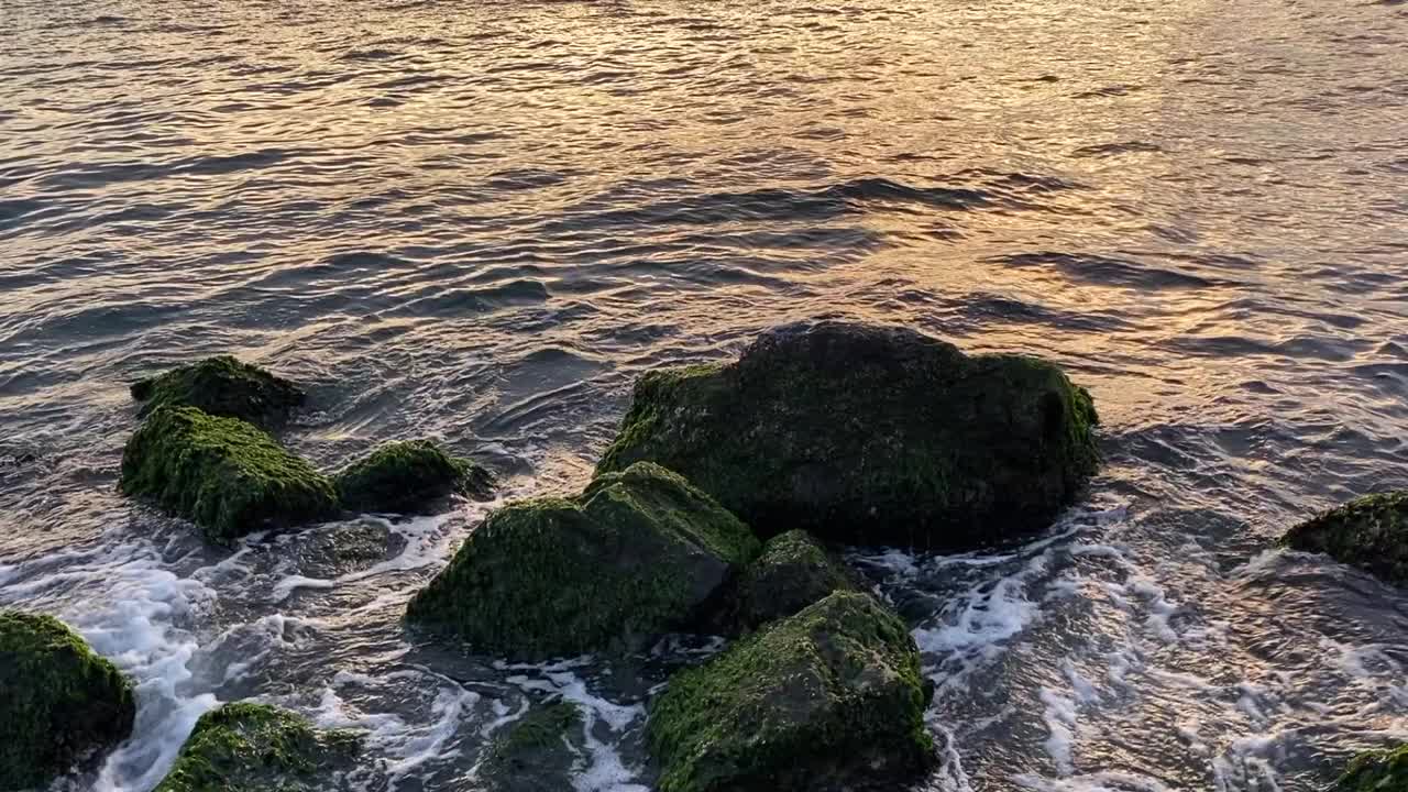 岩石上的海浪视频素材