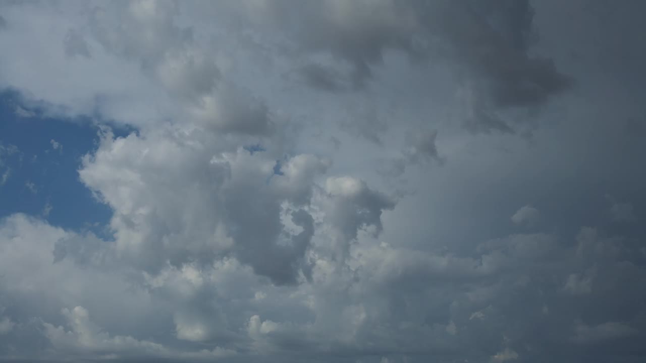 积云与晴天蓝天的时间差。美丽的cloudscape视频素材