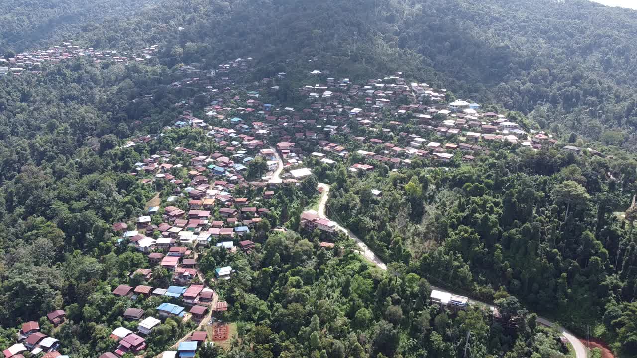 4K天空的Doi Sakad山谷在普阿，泰国南省视频素材