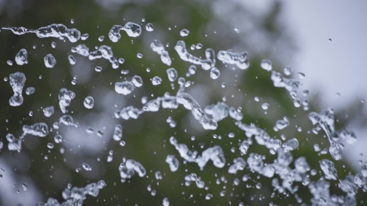 水滴飞溅，细节特写视频素材