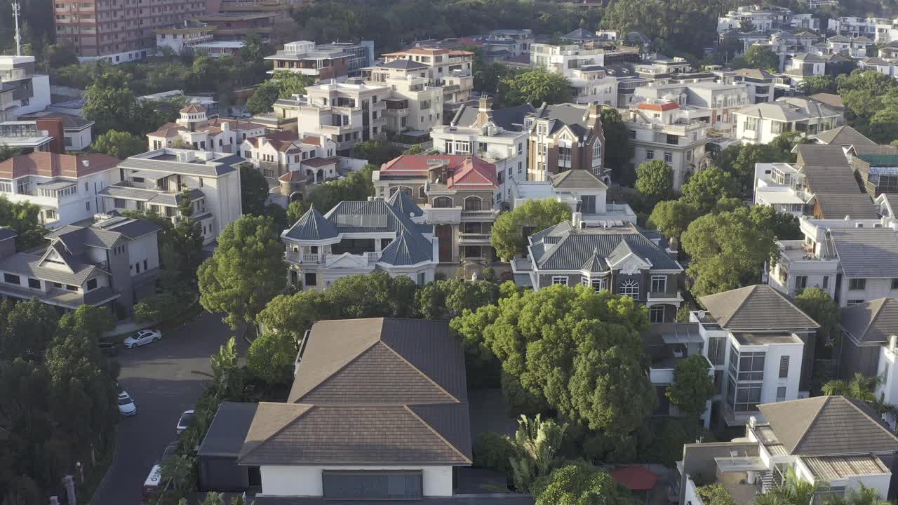 厦门城市天际线，鸟瞰图视频素材