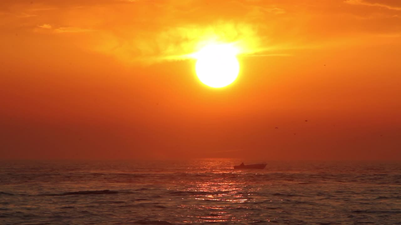 海上日落视频素材