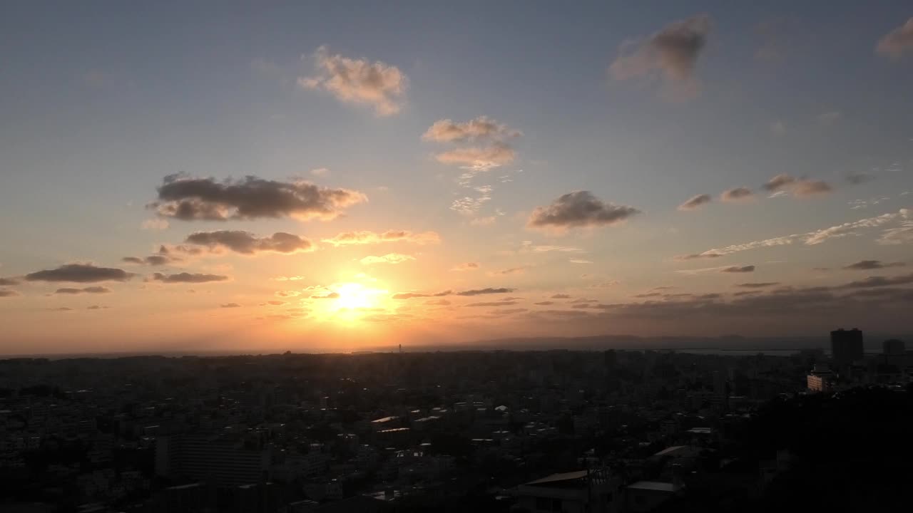 冲绳Shurijo城堡天文台的夜景视频素材