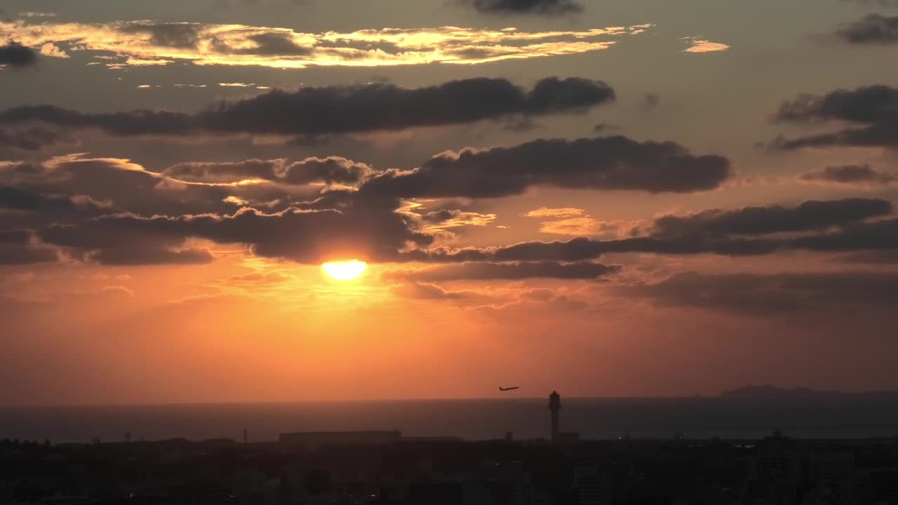 冲绳Shurijo城堡天文台的夜景视频素材