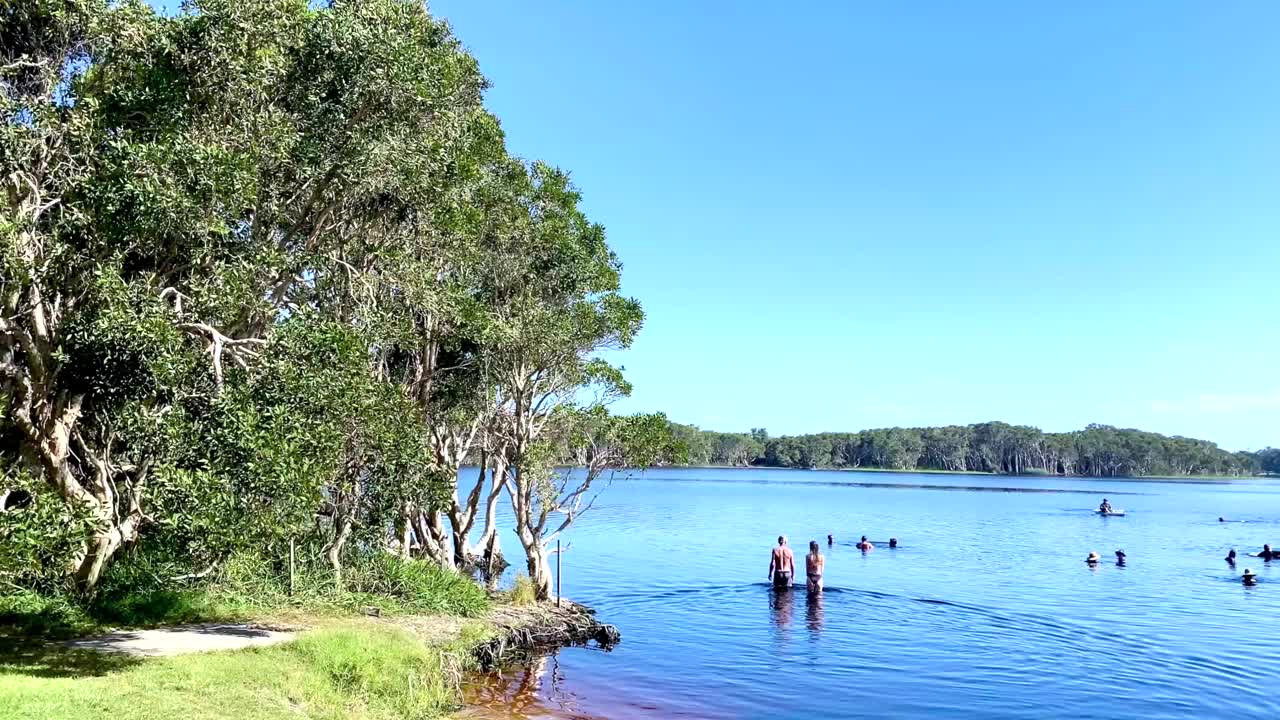 夏季茶树湖活动视频素材