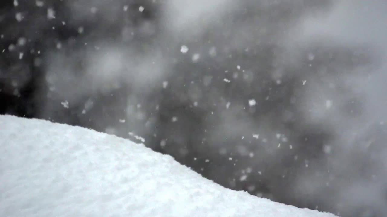 雪，雪，冰，木头，寒冷，冰冻，视频素材