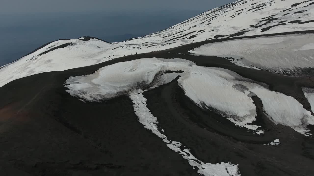 埃特纳火山鸟瞰图视频素材