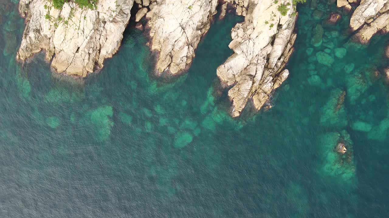 江原原德郡三陟市加南里加南港附近的海景视频素材