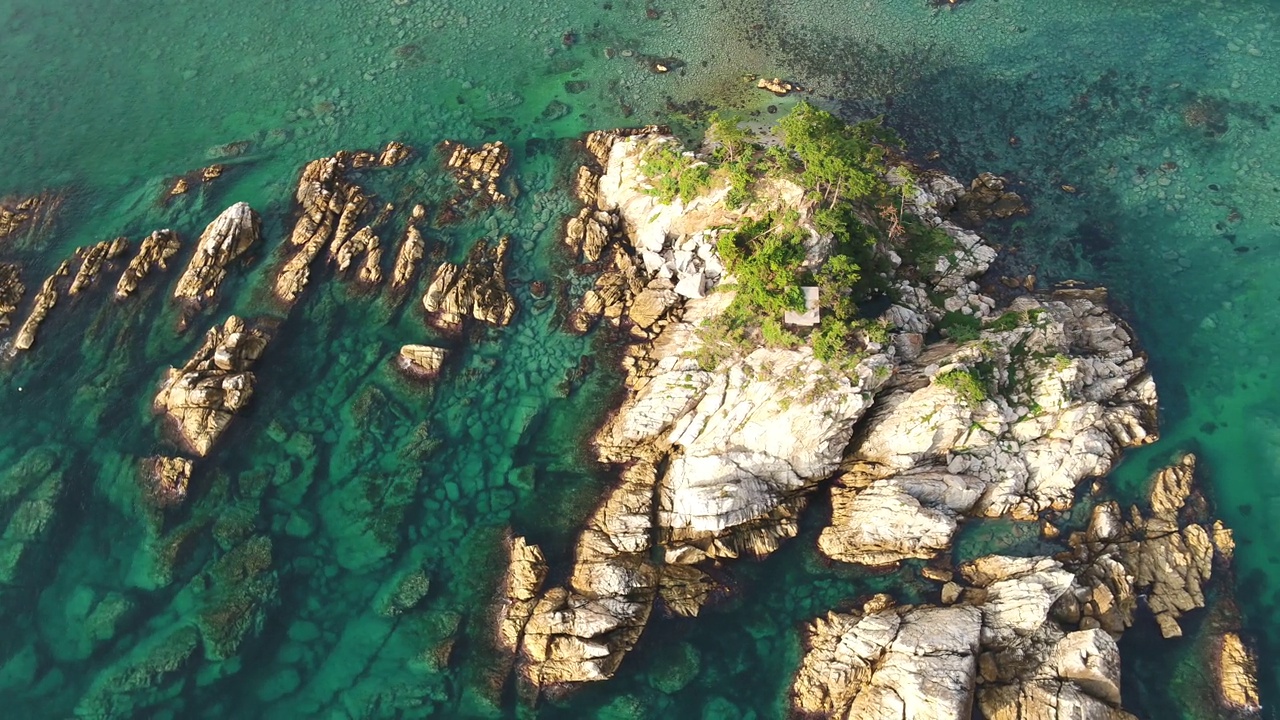 江原原德郡三陟市加南里加南港附近的海景视频素材