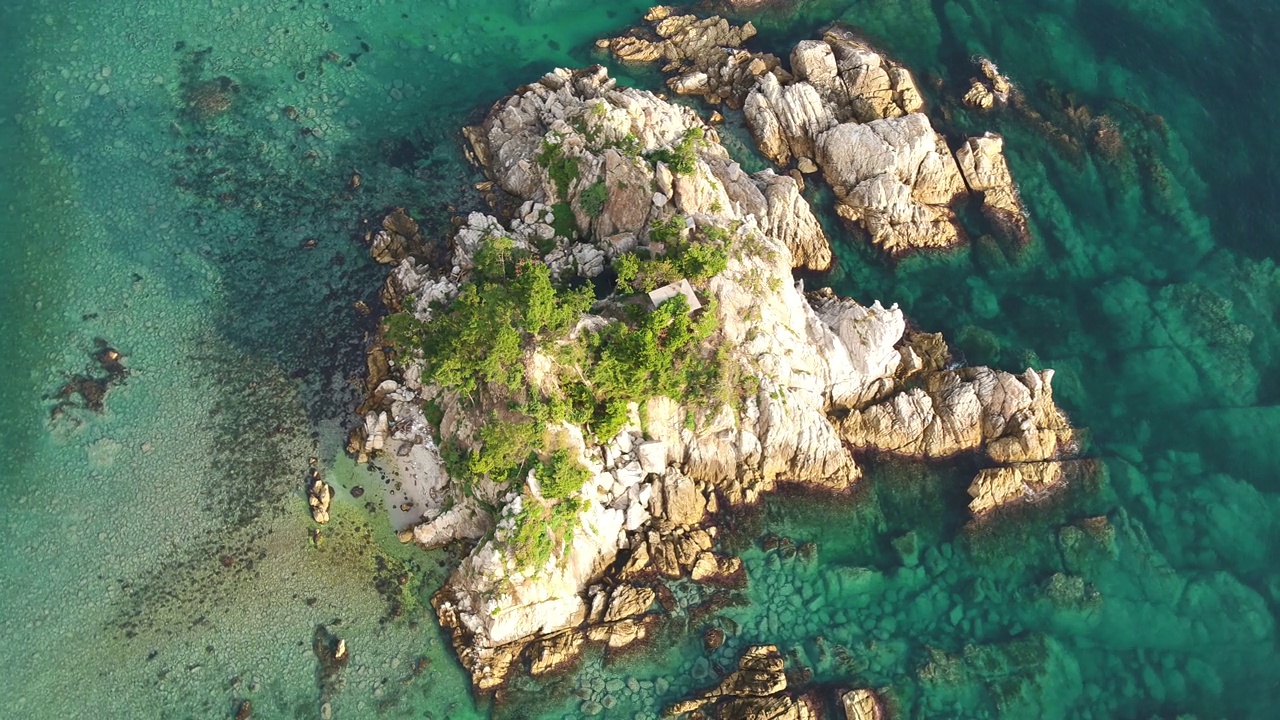 江原原德郡三陟市加南里加南港附近的海景视频素材