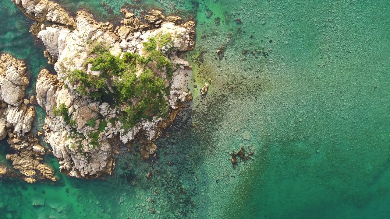 江原原德郡三陟市加南里加南港附近的海景视频素材