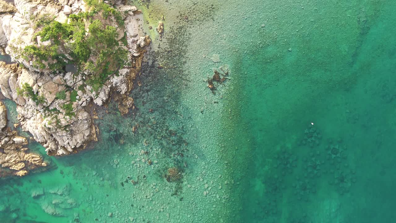 江原原德郡三陟市加南里加南港附近的海景视频素材