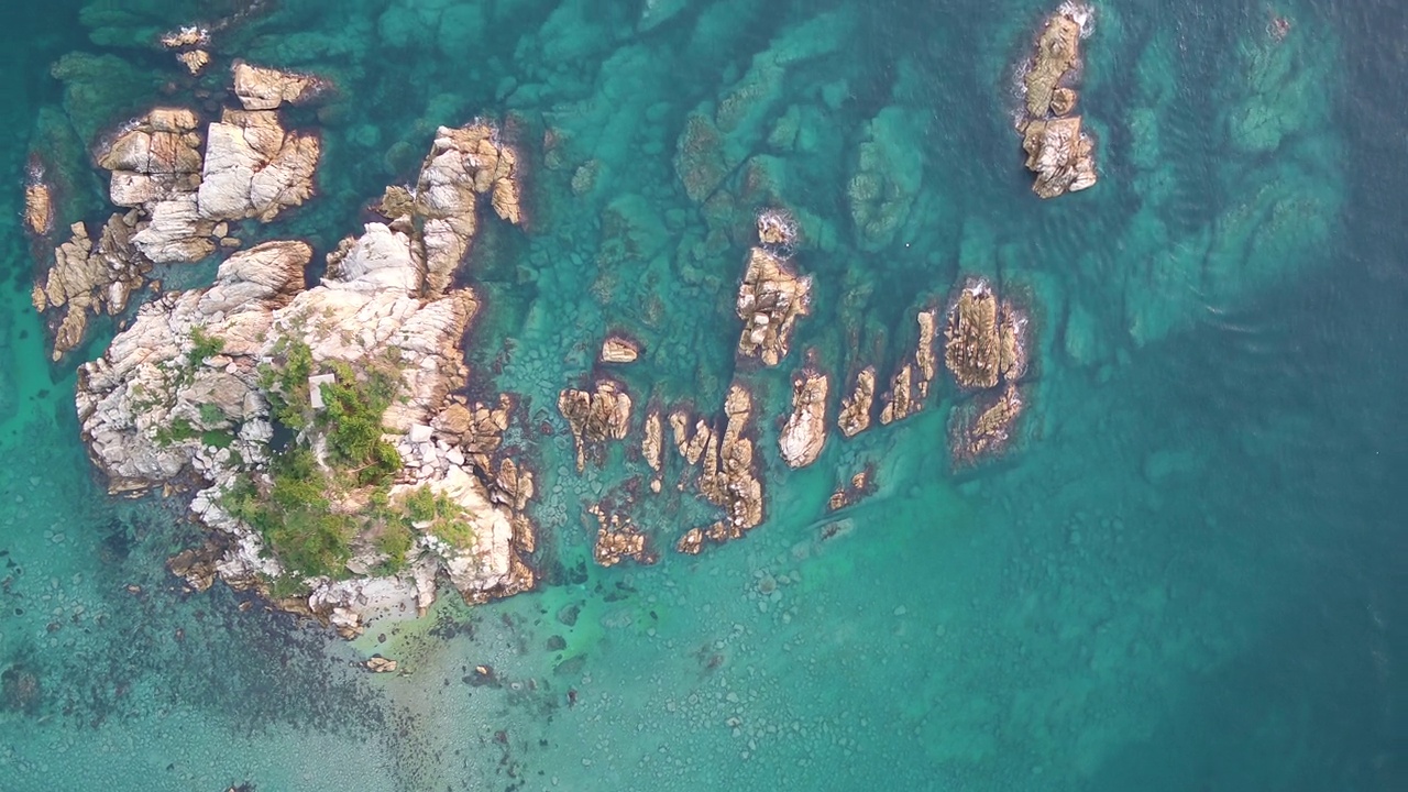 江原原德郡三陟市加南里加南港附近的海景视频素材