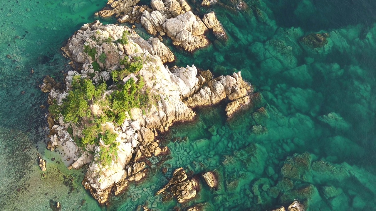 江原原德郡三陟市加南里加南港附近的海景视频素材