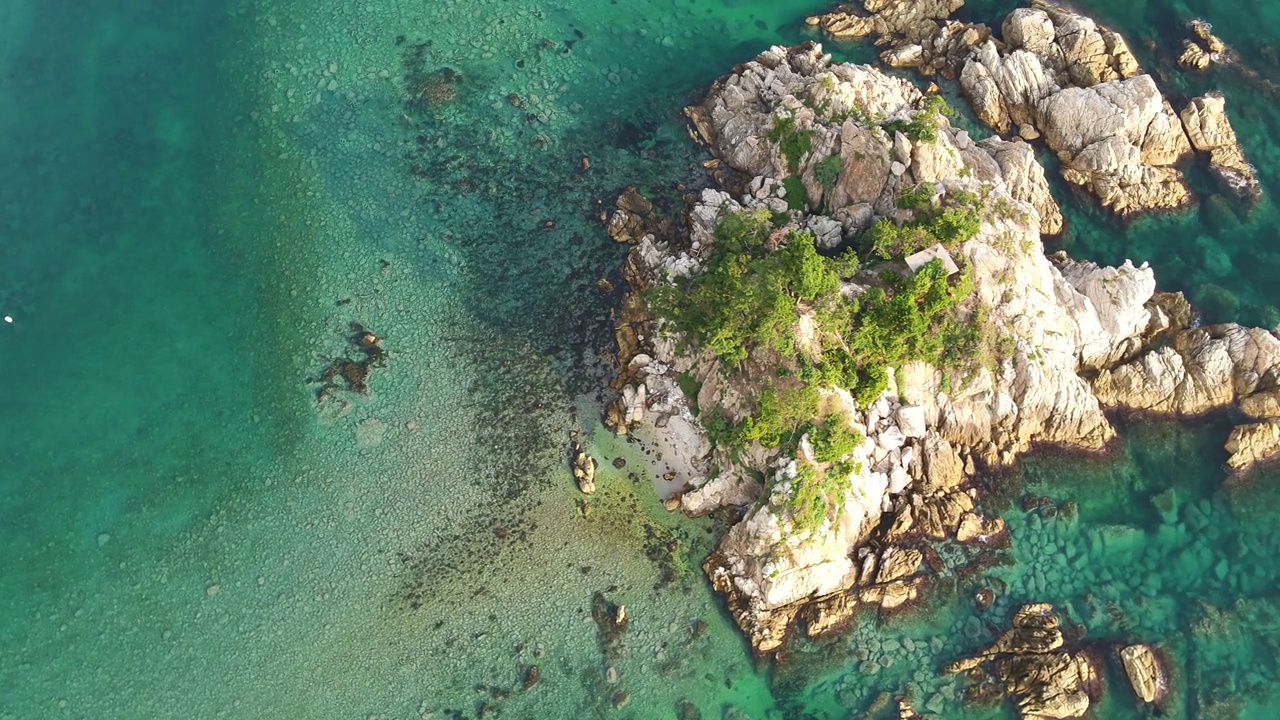 江原原德郡三陟市加南里加南港附近的海景视频素材