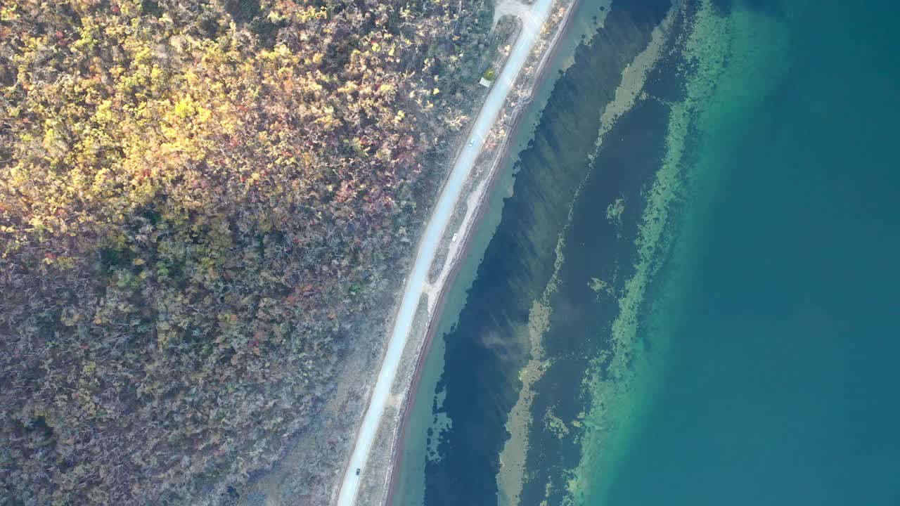 鸟瞰图的海景顶部视图视频素材