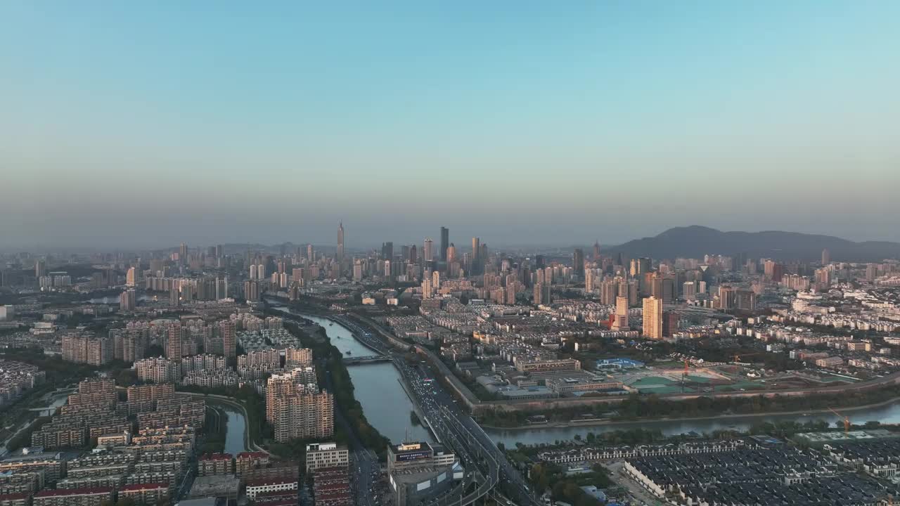 现代城市鸟瞰图视频素材