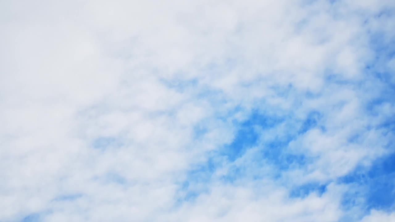 头顶视图广角Cloudscape时间间隔从下面复制空间背景视频素材