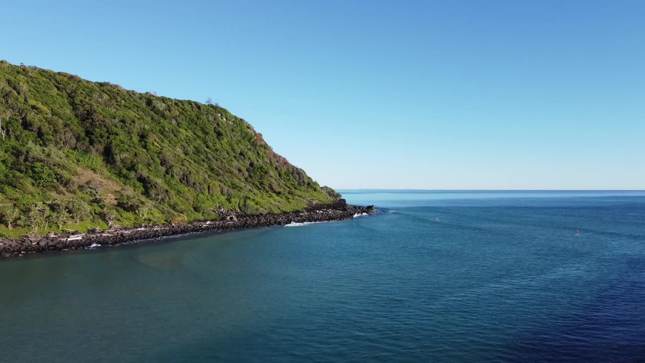 伯利岬和Tallebudgera Creek，伯利岬，黄金海岸，昆士兰州，澳大利亚视频素材