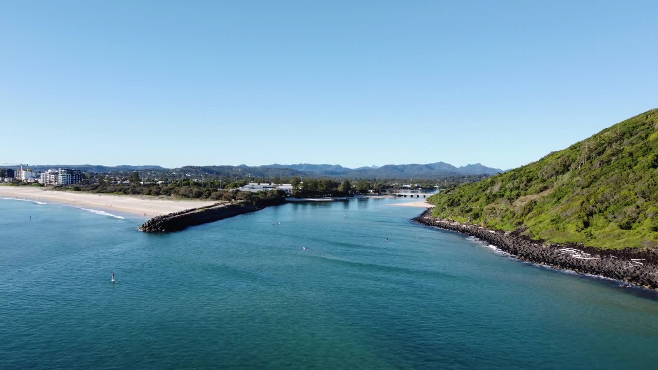 Tallebudgera Creek, Burleigh Heads，黄金海岸，昆士兰，澳大利亚视频素材