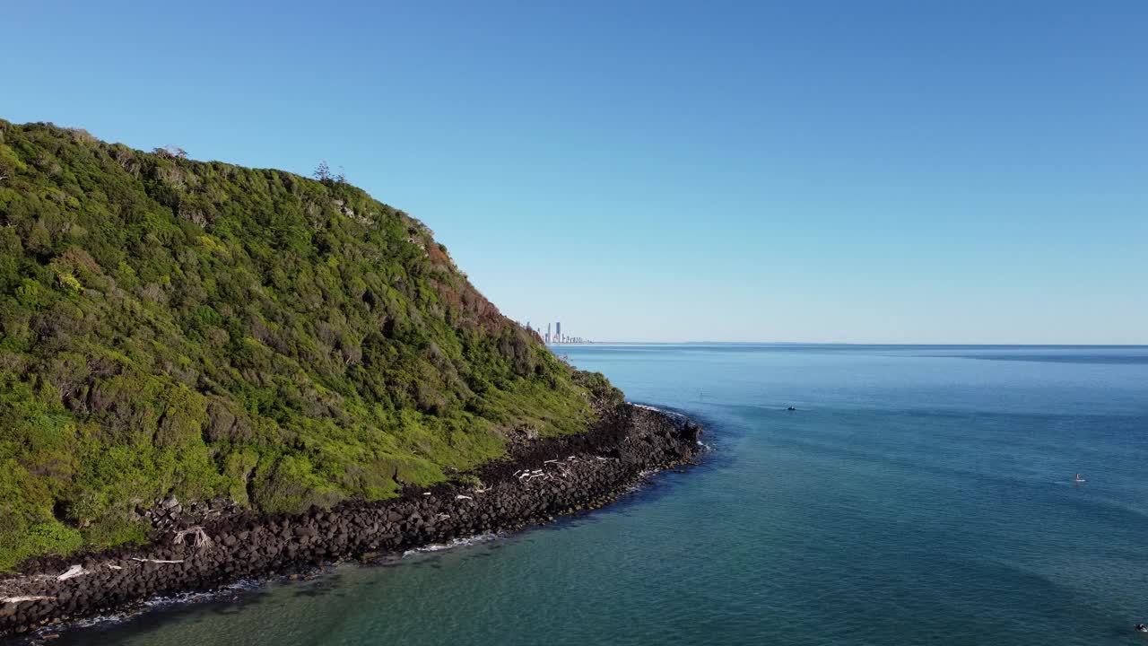 伯利岬和Tallebudgera Creek，伯利岬，黄金海岸，昆士兰州，澳大利亚视频素材