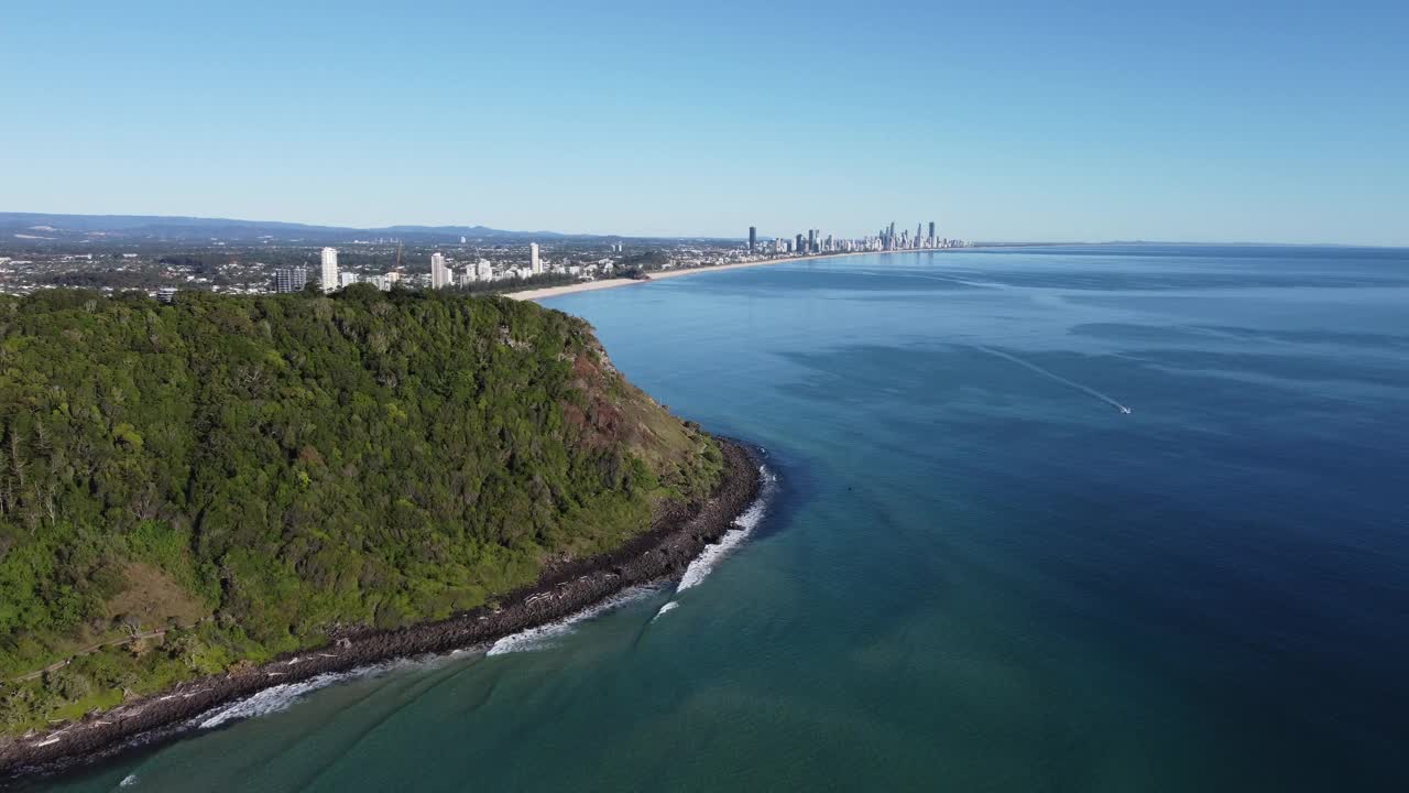 伯利岬和Tallebudgera Creek，伯利岬，黄金海岸，昆士兰州，澳大利亚视频素材