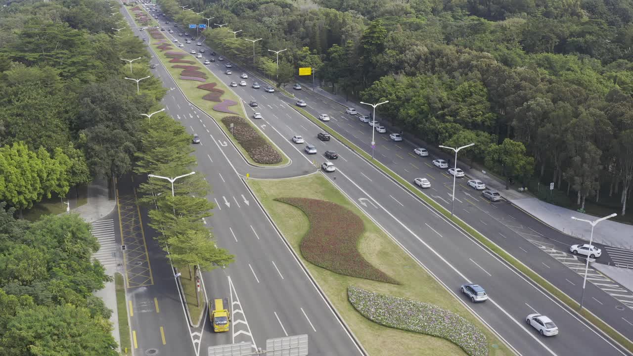 城市交通要道的航拍视频视频素材