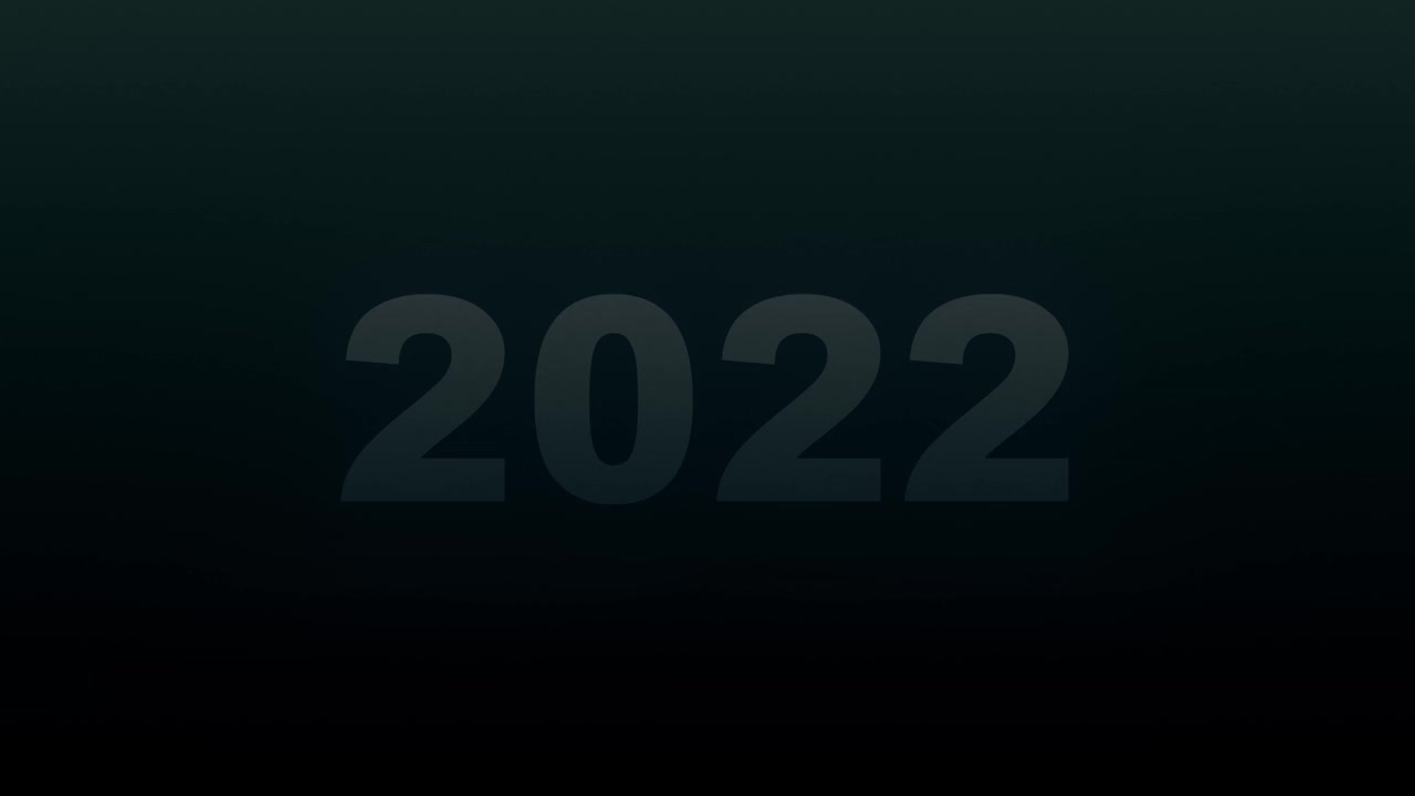 4k彩色明亮的2022标志视频素材