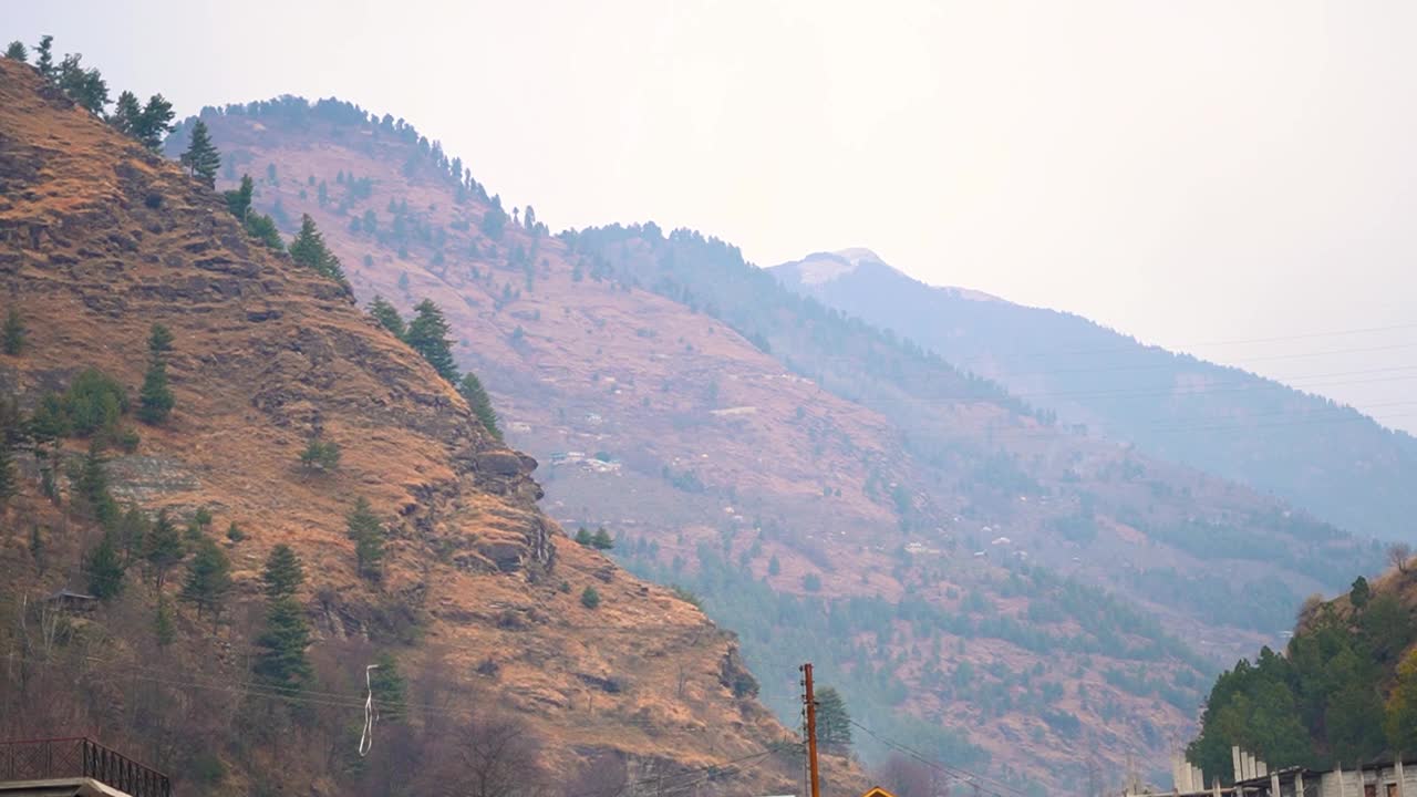 喜马偕尔邦马纳里山的景色视频素材